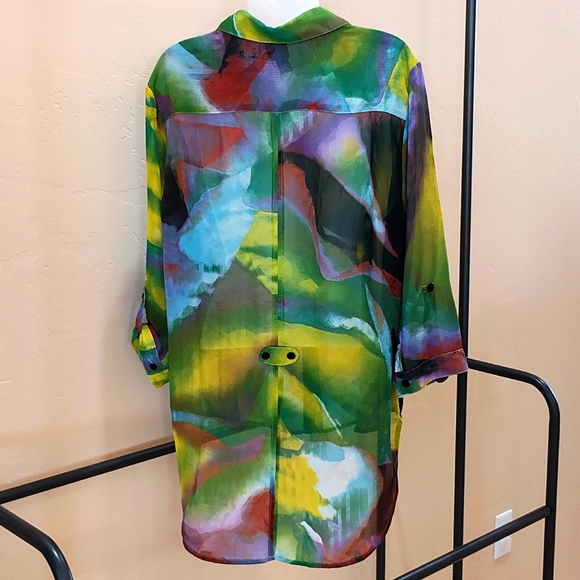 Ciara Sun Woo Sheer Abstract Blouse - Picture 4 of 8